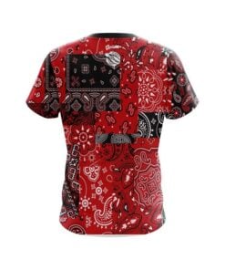 Alternative view of 12Bagger Bowling Red Paisley Bowling Jerseys