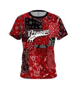 12Bagger Bowling Red Paisley Bowling Jerseys
