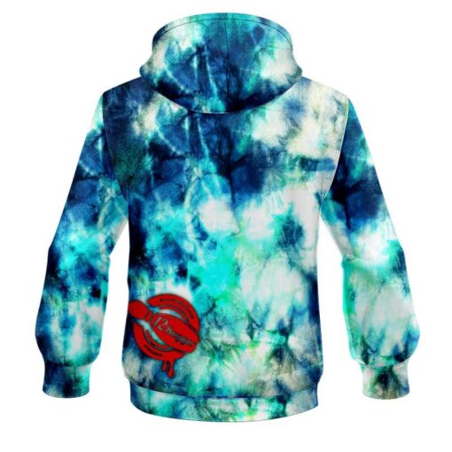 12Bagger Ribbon Strikers Blue Cloud CoolWick Dye-Sub Hoodie - Image 2