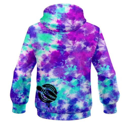 12Bagger Ribbon Strikers Purple Cloud Coolwick Dye-Sub Hoodie - Image 2