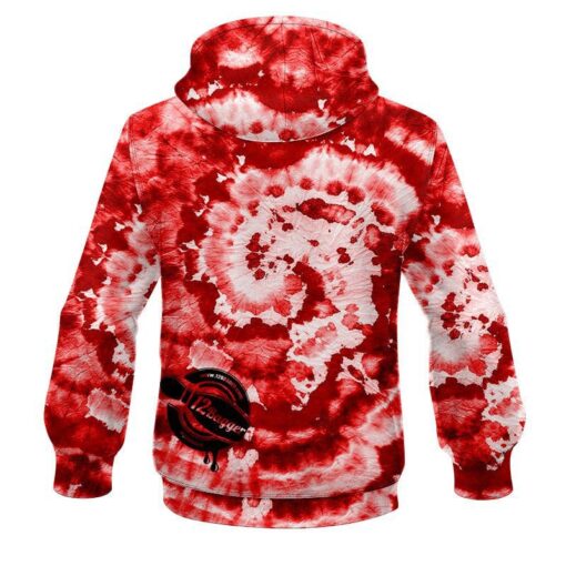 12Bagger Ribbon Strikers Red Cloud CoolWick Dye-Sub Hoodie - Image 2