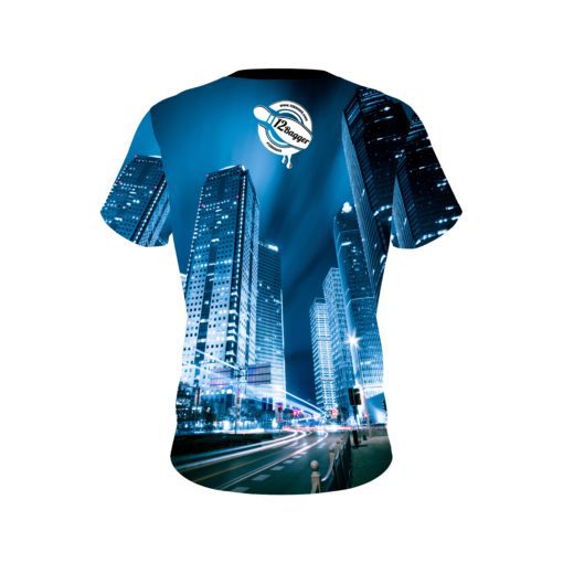 12Bagger Autism Light It Up Blue Buildings CoolWick Bowling Jersey - Image 2