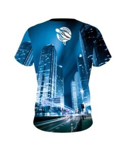 Alternative view of 12Bagger Autism Light It Up Blue Buildings CoolWick Bowling Jersey