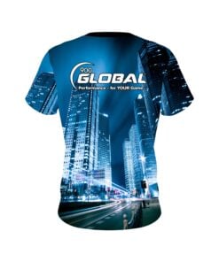 Alternative view of 900 Global Autism Light it Up Blue Buildings Bowling Jersey