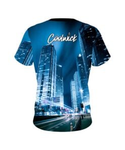Alternative view of Signature Logo Autism Light It Up Blue Buildings CoolWick Bowling Jersey