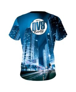 Alternative view of DV8 Autism Light It Up Blue Buildings CoolWick Bowling Jersey