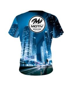 Alternative view of Motiv Autism Light It Up Blue Buildings CoolWick Bowling Jersey