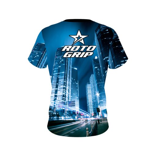 Roto Grip Autism Light It Up Blue Buildings CoolWick Bowling Jersey - Image 2