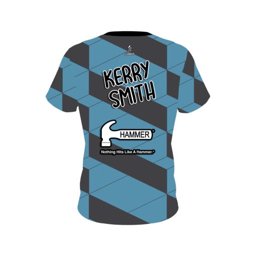 Kerry Smith Blue Slated CoolWick Bowling Jersey - Image 2