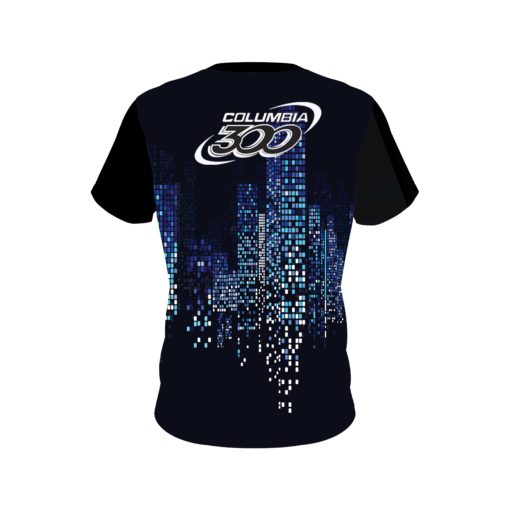 Columbia 300 Autism Light It Up Blue Pixels CoolWick Bowling Jersey - Image 2