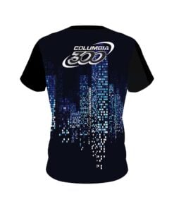 Alternative view of Columbia 300 Autism Light It Up Blue Pixels CoolWick Bowling Jersey
