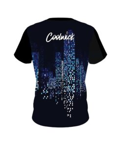 Alternative view of Signature Logo Autism Light It Up Blue Pixels CoolWick Bowling Jersey