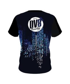 Alternative view of DV8 Autism Light It Up Blue Pixels CoolWick Bowling Jersey