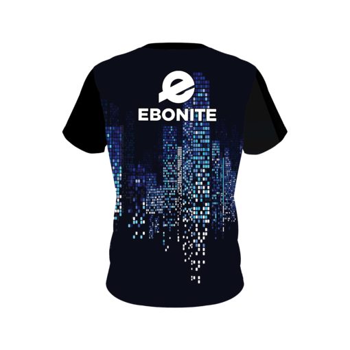Ebonite Autism Light It Up Blue Pixels CoolWick Bowling Jersey - Image 2