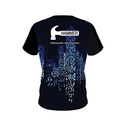 Hammer Autism Light It Up Blue Pixels CoolWick Bowling Jersey - Image 2