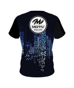 Alternative view of Motiv Autism Light It Up Blue Pixels CoolWick Bowling Jersey