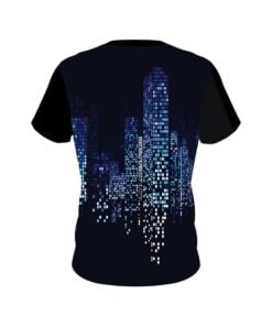 Alternative view of Plain Autism Light It Up Blue Pixels CoolWick Bowling Jersey