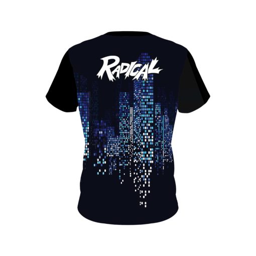 Radical Autism Light It Up Blue Pixels CoolWick Bowling Jersey - Image 2