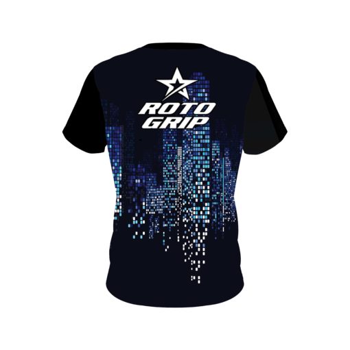 Roto Grip Autism Light It Up Blue Pixels CoolWick Bowling Jersey - Image 2