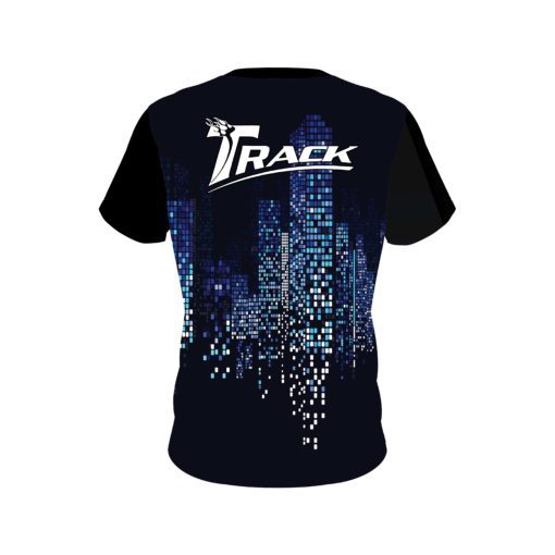 Track Autism Light It Up Blue Pixels CoolWick Bowling Jersey - Image 2