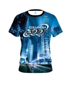 Columbia 300 Autism Light It Up Blue Buildings CoolWick Bowling Jersey
