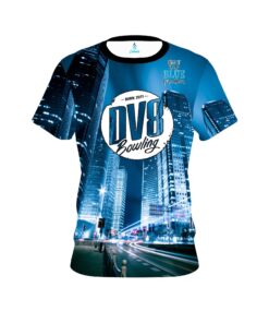 DV8 Autism Light It Up Blue Buildings CoolWick Bowling Jersey