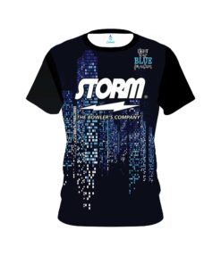 Storm Autism Light It Up Blue Pixels CoolWick Bowling Jersey