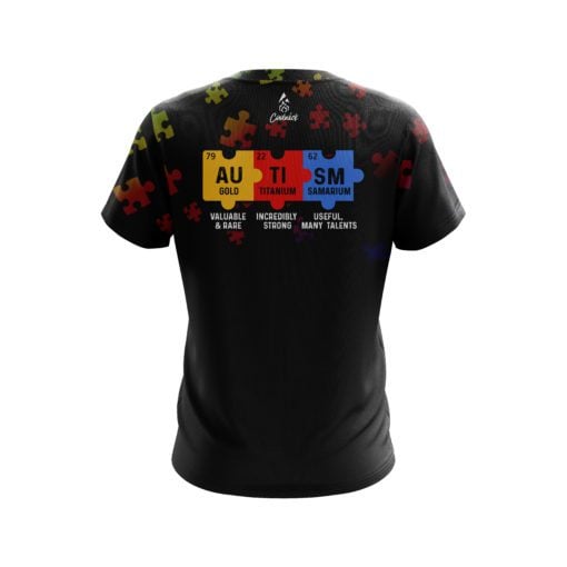 Puzzle Piece Autism Awareness CoolWick Bowling Jersey - Image 2