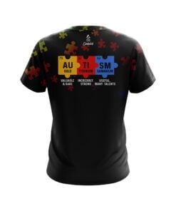 Alternative view of Puzzle Piece Autism Awareness CoolWick Bowling Jersey