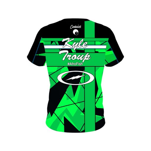 Kyle Troup Green Fro CoolWick Bowling Jersey - Image 2