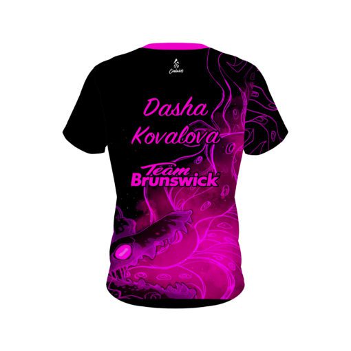 Brunswick Dasha Kovalova Pink Wolf CoolWick Bowling Jersey - Image 2
