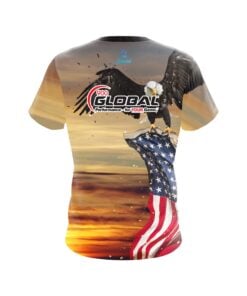 Alternative view of 900 Global American Eagle Sunrise CoolWick Bowling Jersey