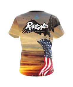 Alternative view of Radical American Eagle Sunrise CoolWick Bowling Jersey
