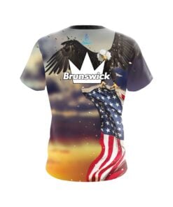 Alternative view of Brunswick American Eagle Sunset CoolWick Bowling Jersey