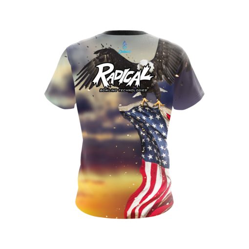 Radical American Eagle Sunset CoolWick Bowling Jersey - Image 2