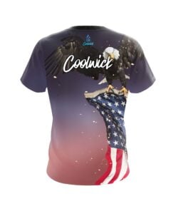 Alternative view of Signature Coolwick American Eagle Orange Purple Bowling Jersey