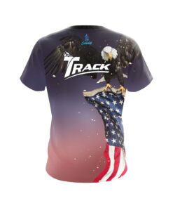 Alternative view of Track American Eagle Orange Purple CoolWick Bowling Jersey