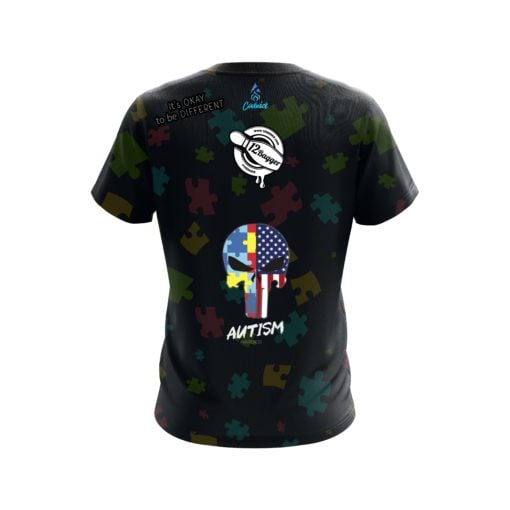 12Bagger Bowling Autism Punisher Coolwick Jersey - Image 2