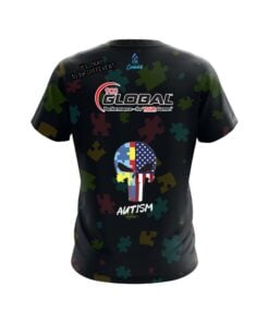 Alternative view of 900 Global Autism Punisher CoolWick Bowling Jersey