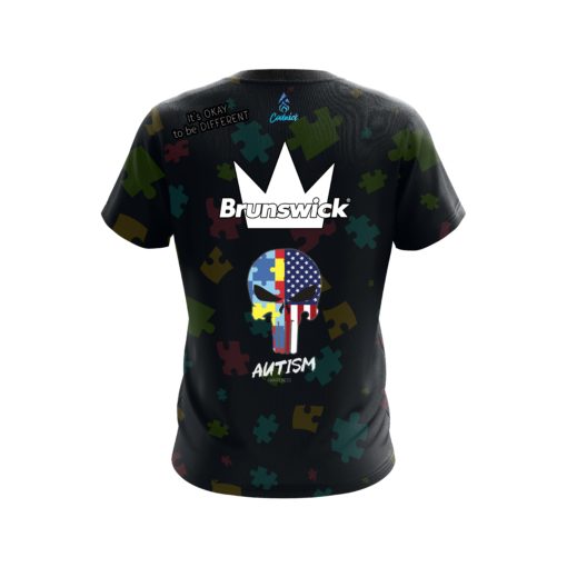 Brunswick Autism Punisher CoolWick Bowling Jersey - Image 2