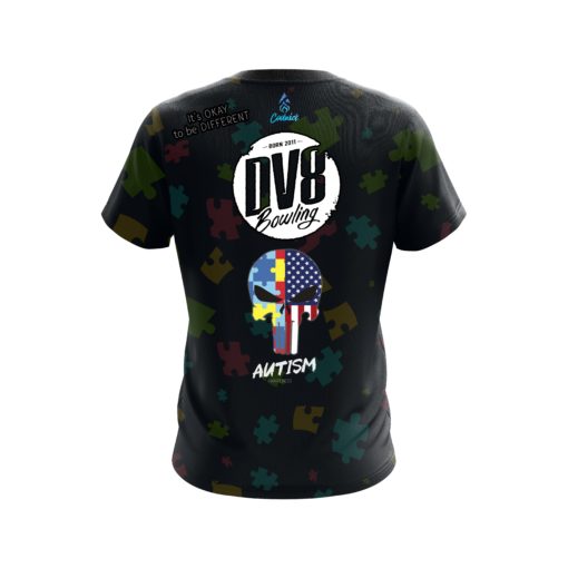 DV8 Autism Punisher CoolWick Bowling Jersey - Image 2