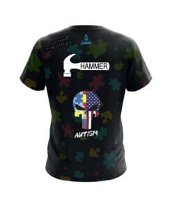 Alternative view of Hammer Autism Punisher CoolWick Bowling Jersey