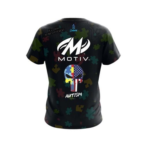 Motiv Autism Punisher CoolWick Bowling Jersey - Image 2