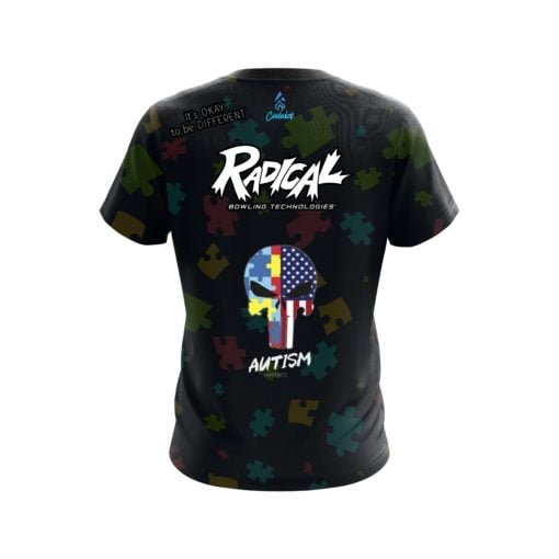 Radical Autism Punisher CoolWick Bowling Jersey - Image 2