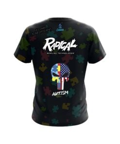 Alternative view of Radical Autism Punisher CoolWick Bowling Jersey