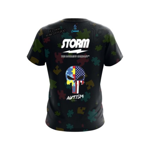 Storm Autism Punisher CoolWick Bowling Jersey - Image 2
