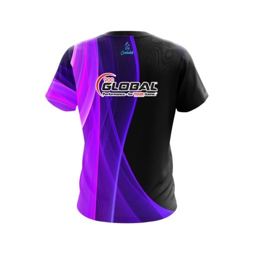 900 Global Deep Curves Purple CoolWick Bowling Jersey - Image 2