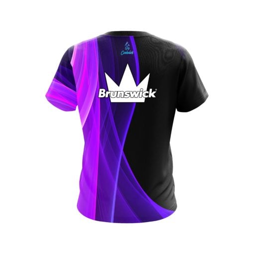 Brunswick Deep Curves Purple CoolWick Bowling Jersey - Image 2
