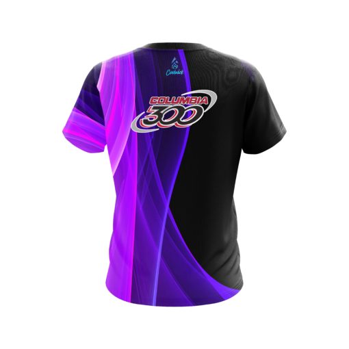Columbia 300 Deep Curves Purple CoolWick Bowling Jersey - Image 2