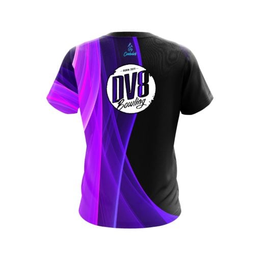 DV8 Deep Curves Purple CoolWick Bowling Jersey - Image 2